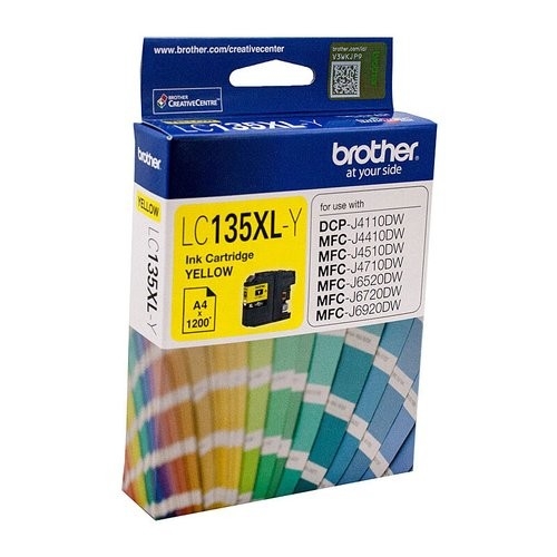 Brother LC135XL Yellow Ink Cart - up to 1200 pages