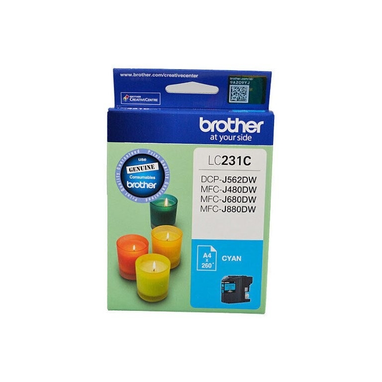 Brother LC231 Cyan Ink Cart - Up to 260 pages