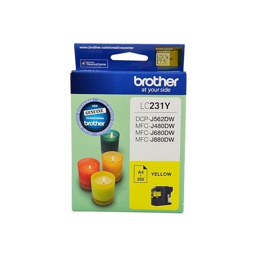 Brother LC231 Yellow Ink Cart - Up to 260 pages