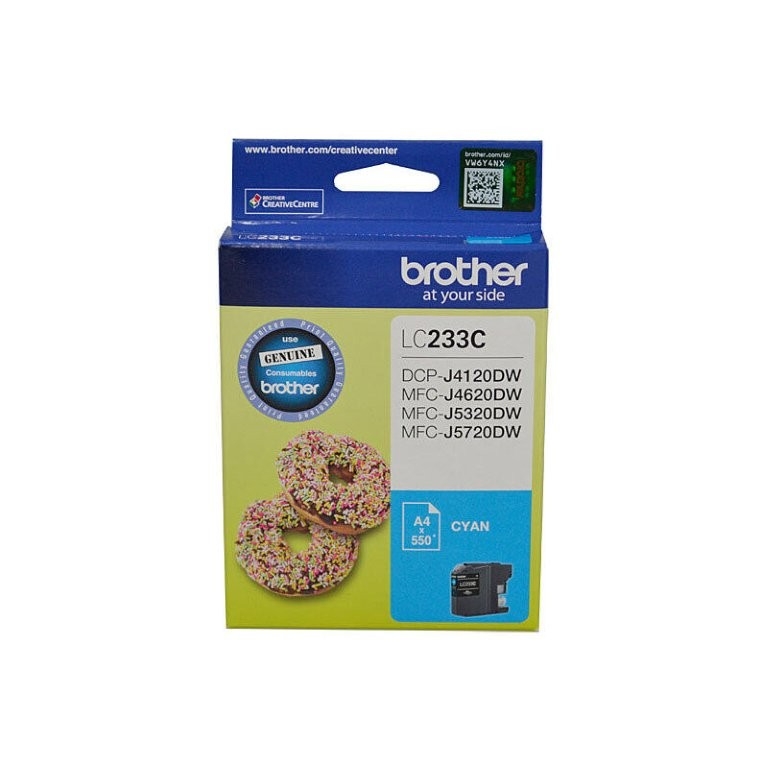 Brother LC233 Cyan Ink Cart - Up to 550 pages