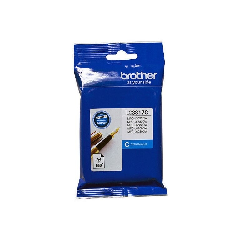 Brother LC3317 Cyan Ink Cart - up to 550 pages