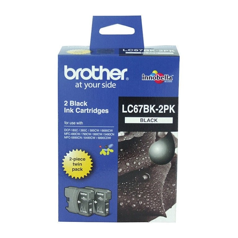 Brother LC67 Black Twin Pack - 450 pages each
