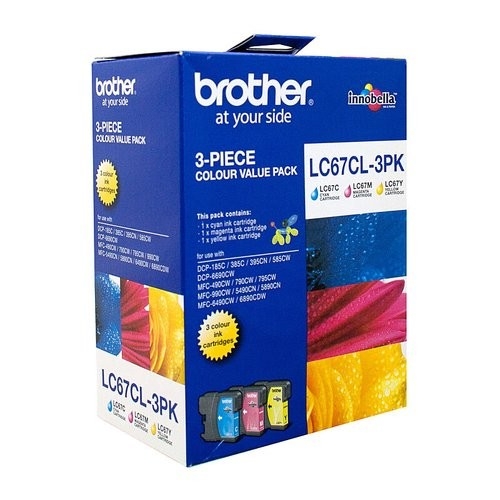 Brother LC67 CMY Colour Pack - 325 pages each
