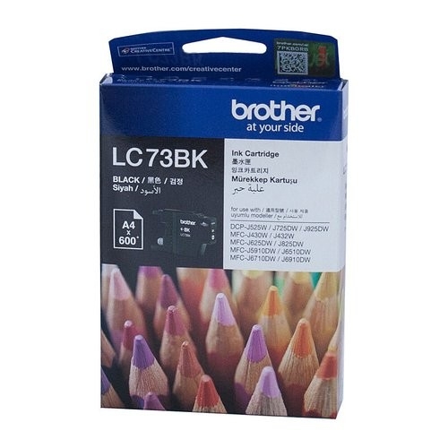 Brother LC73 Black Ink Cart - Up to 600 pages