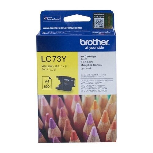 Brother LC73 Yellow Ink Cart - Up to 600 pages