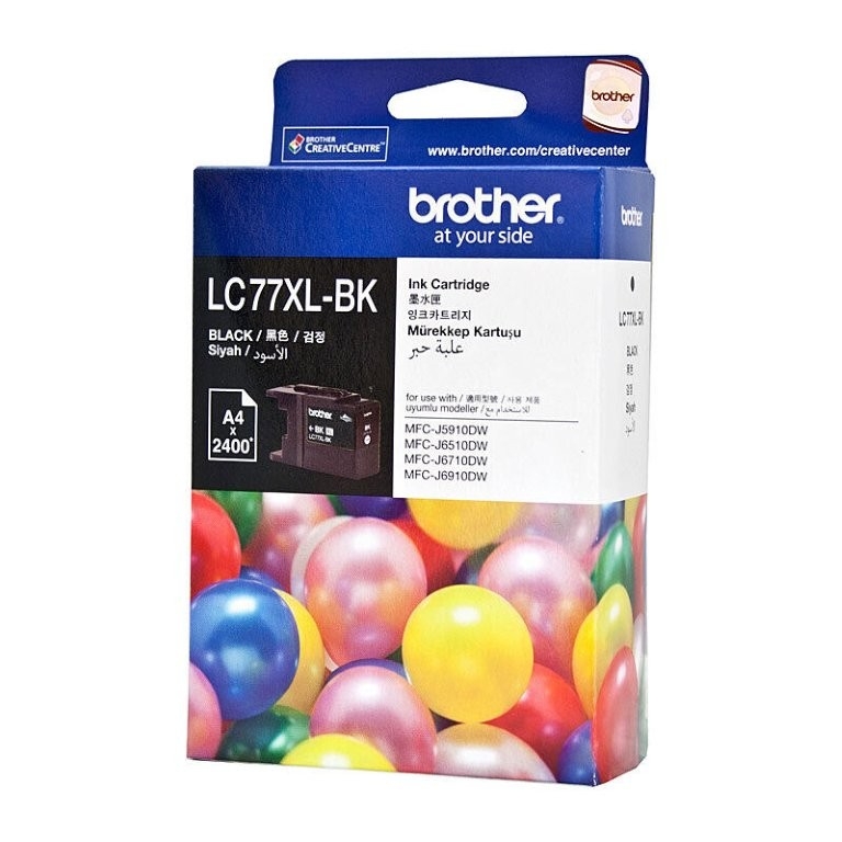 Brother LC77XL Black Ink Cart - Up to 2,400 pages