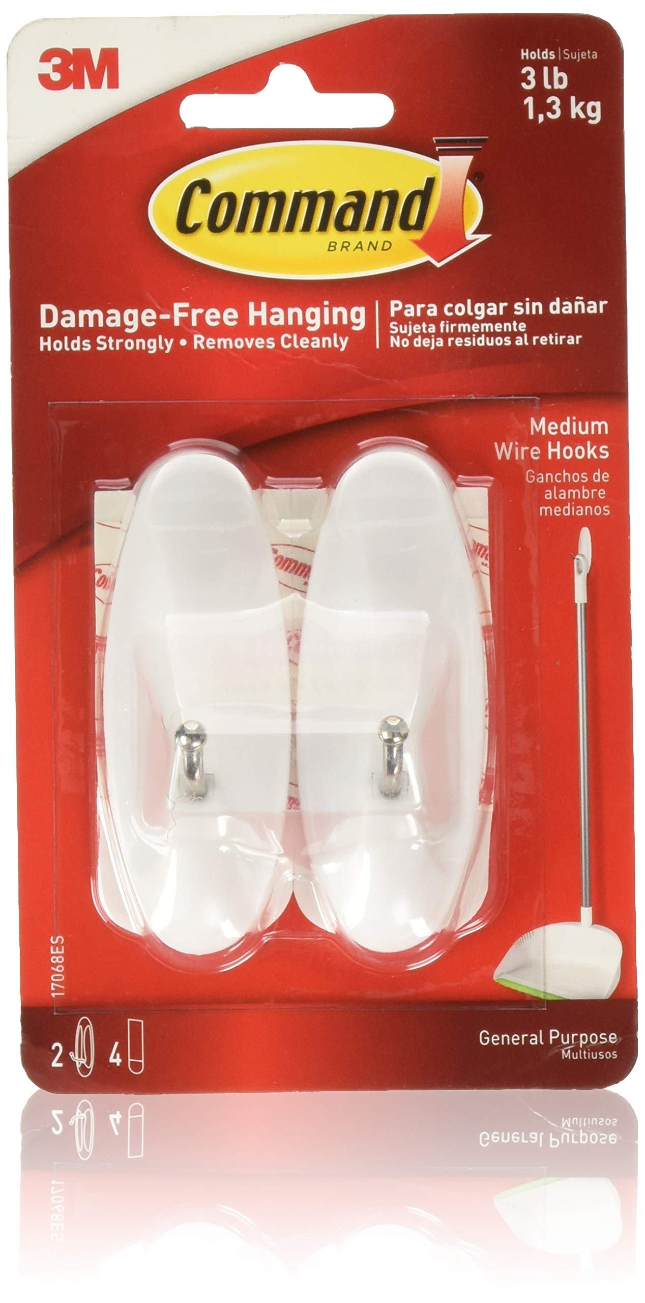 Command Medium Wire Hooks #17068 - Pkt 2