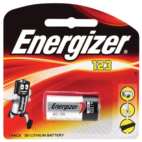 Energizer Battery CR123A 3V - Pkt 2